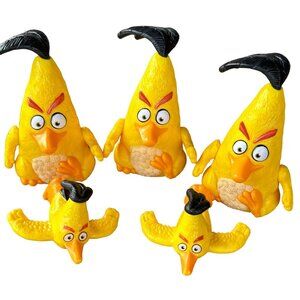 Lot of 5 McDonald's Rovio Classics Angry Birds Collectible Plastic Toys (2016)